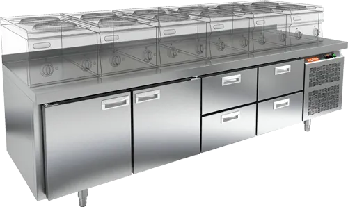 Стол с холодильным шкафом Hicold SN 1122/TN LT (R290)